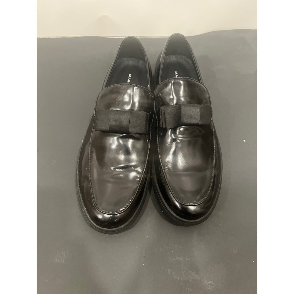 Marc Nolan Godfrey 2 Loafers Mens 10 Black Excellent Patent Leather Tuxedo Bow